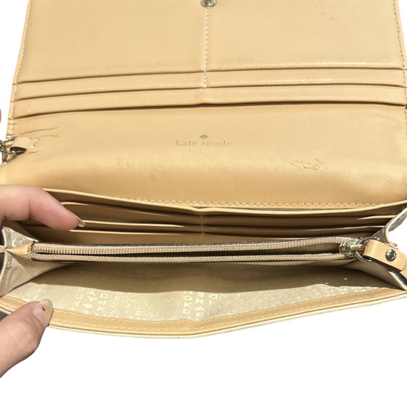 KATE SPADE women's leather romy perri lane daisy bubble cut wallet in cremadevie - Picture 4 of 5